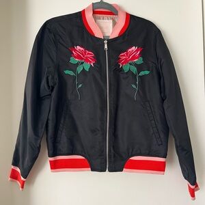 ban.do Black Jacket with Pink and Red Accents